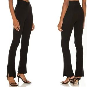 NBD Imari flare Pants Black open slit size Xs ribbed